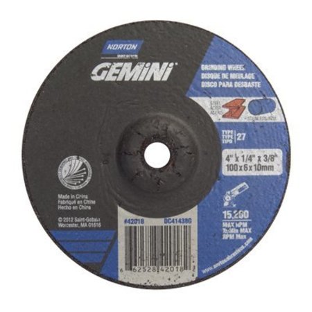 NORTON ABRASIVES/ST GOBAIN 4X1/4X3/8 Center Wheel 66252842018